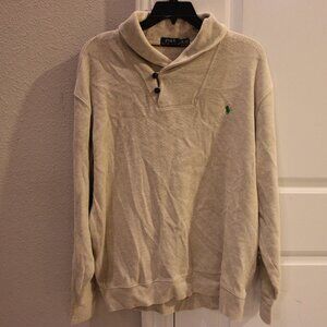 Polo Ralph Lauren Brown Shawl Collar Pullover Sweater Men's Large Tall